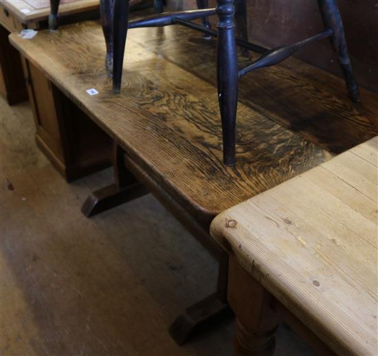 Small oak refectory table